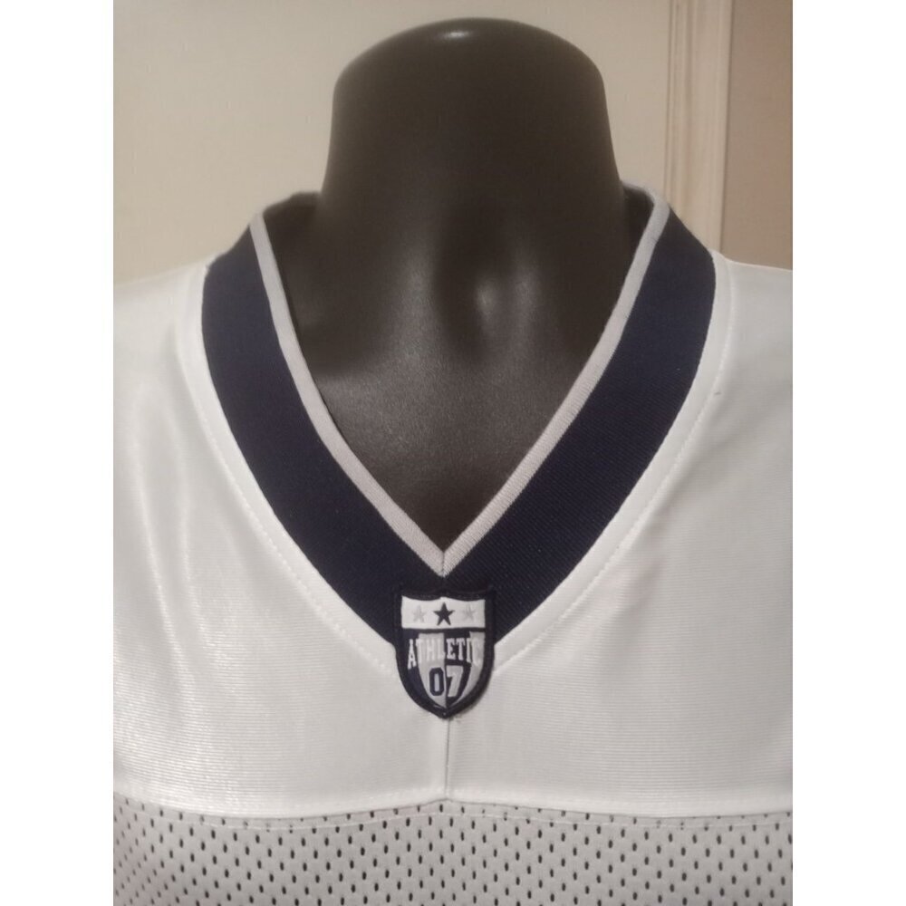 VINTAGE ATHLETIC WORKS MENS MEDIUM M WHITE EMBROIDERED #07 JERSEY - Picture 2 of 11